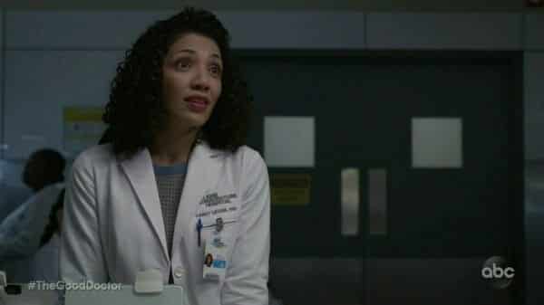Dr. Carly Lever (Jasika Nicole) dealing with Shaun.