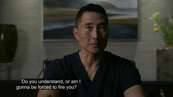 Dr. Han threatening Shaun.