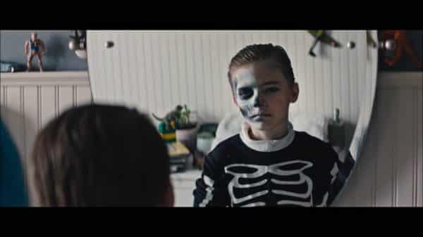 Miles (Jackson Robert Scott) in Halloween makeup.