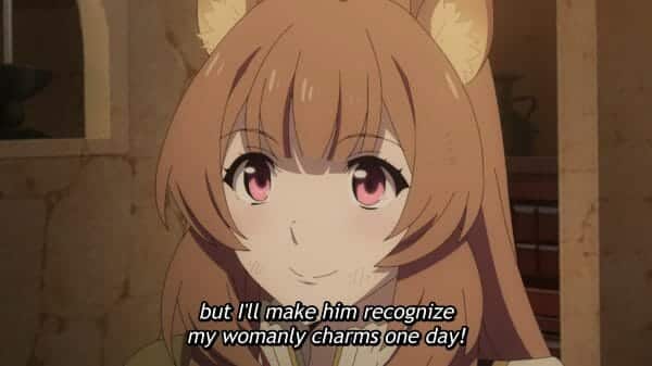 Raphtalia reaffirming that she will continue to fight for Naofumi's affections.