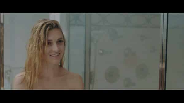 Abby (Catherine Corcoran) after she got out of the shower.