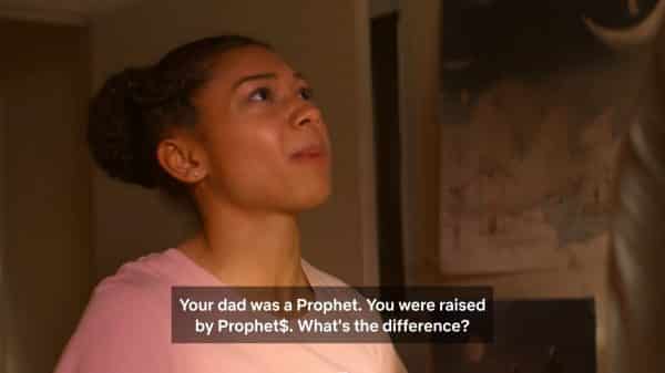 Monse revealing Monty's dad was a Prophet and raised by them.