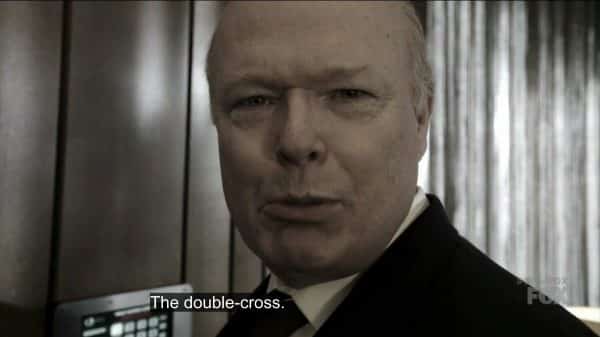 Franklin (Christian Clemenson) revealing there was a double-cross.