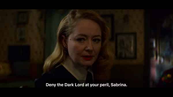 Zelda giving Sabrina a stern warning.