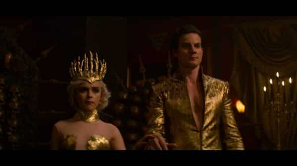 Sabrina and Lucifer as King and Queen.