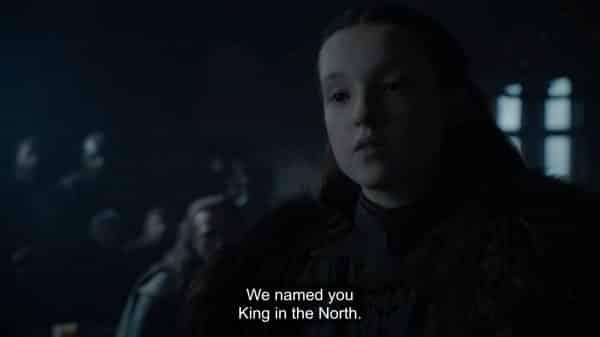 Lyanna speaking for the people about their displeasure.