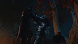 Arya as she stabs the Night King and ends the battle, neé the WAR!