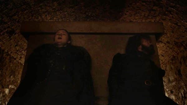 Sansa and Tyrion hiding as others get killed.