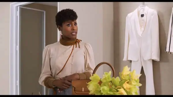 April (Issa Rae) offended by something Jordan said.