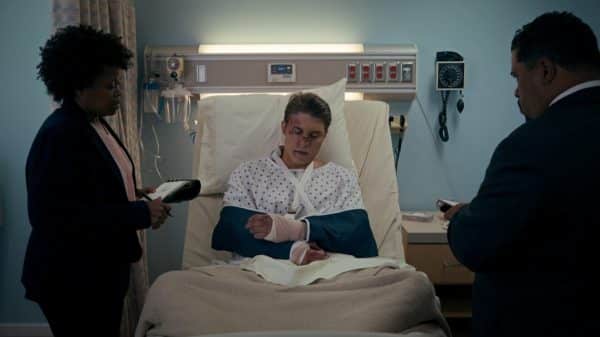 Andrew (Nolan Gerald Funk) in the hospital.