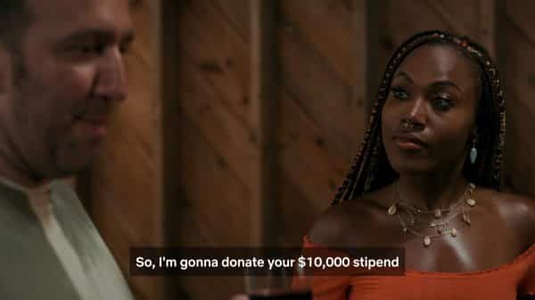 Dean telling Nola he is going to donate her $10K stipend to a HBCU.