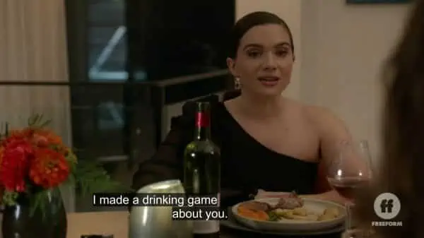 Jane revealing she drinks because of Patrick.