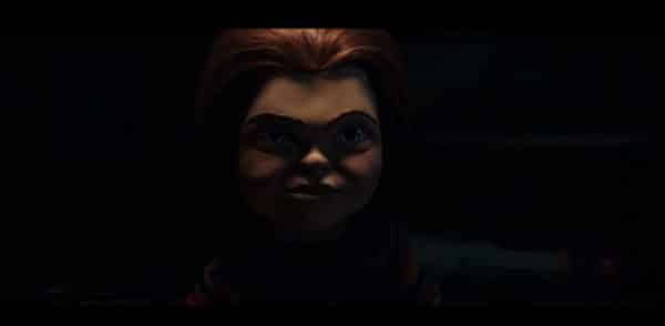 Chucky (Mark Hamill) in a dark area.