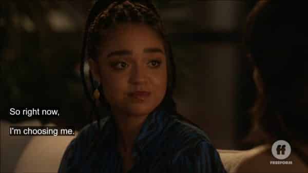 Kat noting she isn't choosing Adena or Tia, but herself.