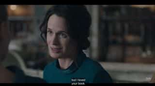 Olivia (Elizabeth Reaser) noting how she read and loved Serena Joy's book.