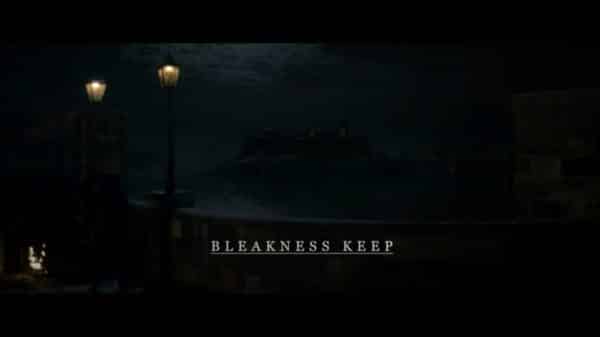 Bleakness Keep seen at night.