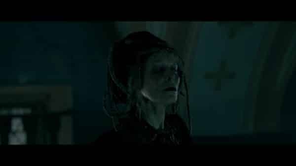 Haruspex (Alice Krige) after it is revealed she lied for Piety.