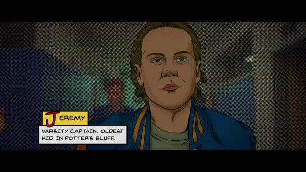 Jeremy (Munro Chambers) is the leader of the West Side and holds court in the former high school building. To say the least, but express the most, he rules with an iron fist and rampant toxic masculinity (minus homo-aversive statements)