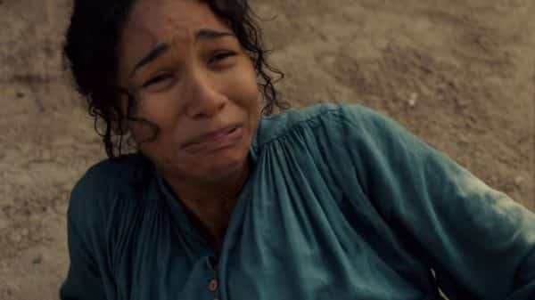 Ruth (Greta Onieogou) crying from labor pains.