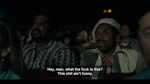 Jimmy (Mike Epps) complaining about the movie, The Front Page.