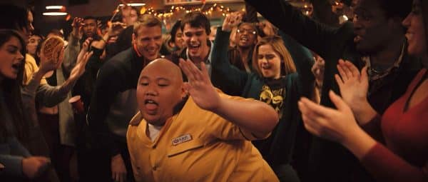 Jacob Batalon getting down during a party.