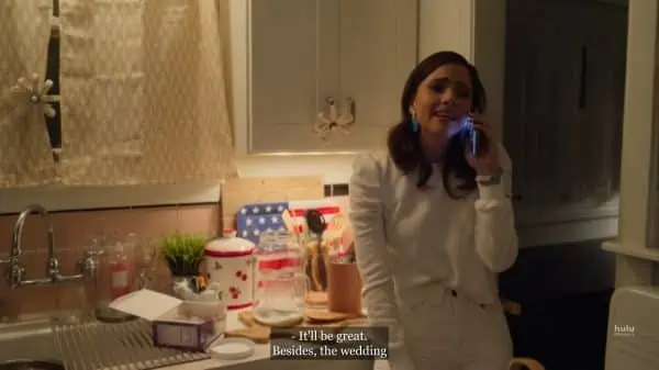 Ramona (Shelley Hennig) on the phone with Jules.