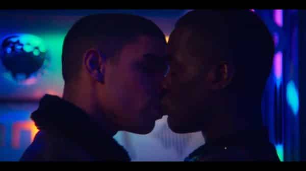 Rahim and Eric kissing