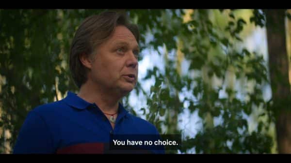 Doug telling Adam he has no choice but to move on for if he reports the murder, most of the evidence points right back to Adam.