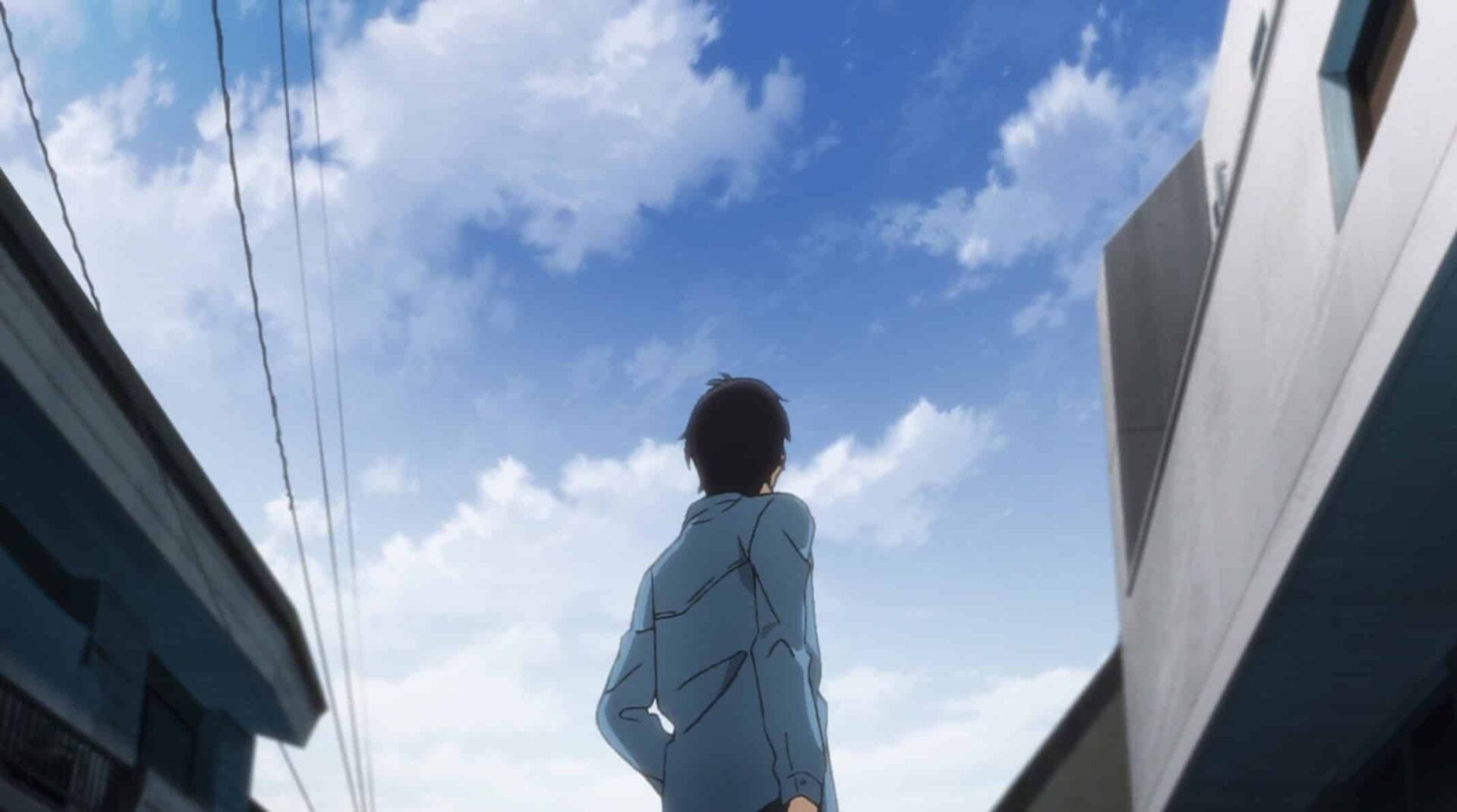 Rikuo looking up towards the sky.