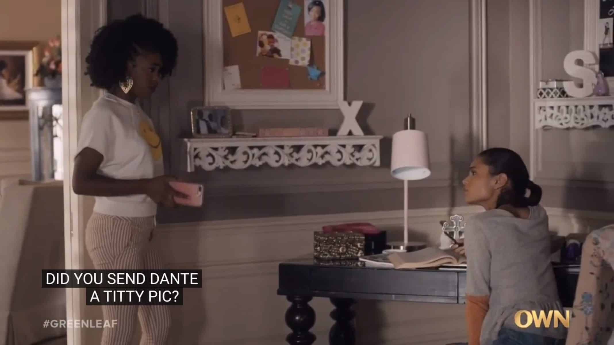 Zora (Lovie Simone) and Sophia (Desiree Ross) as Zora reveals Sophia's nudes are being circulated.