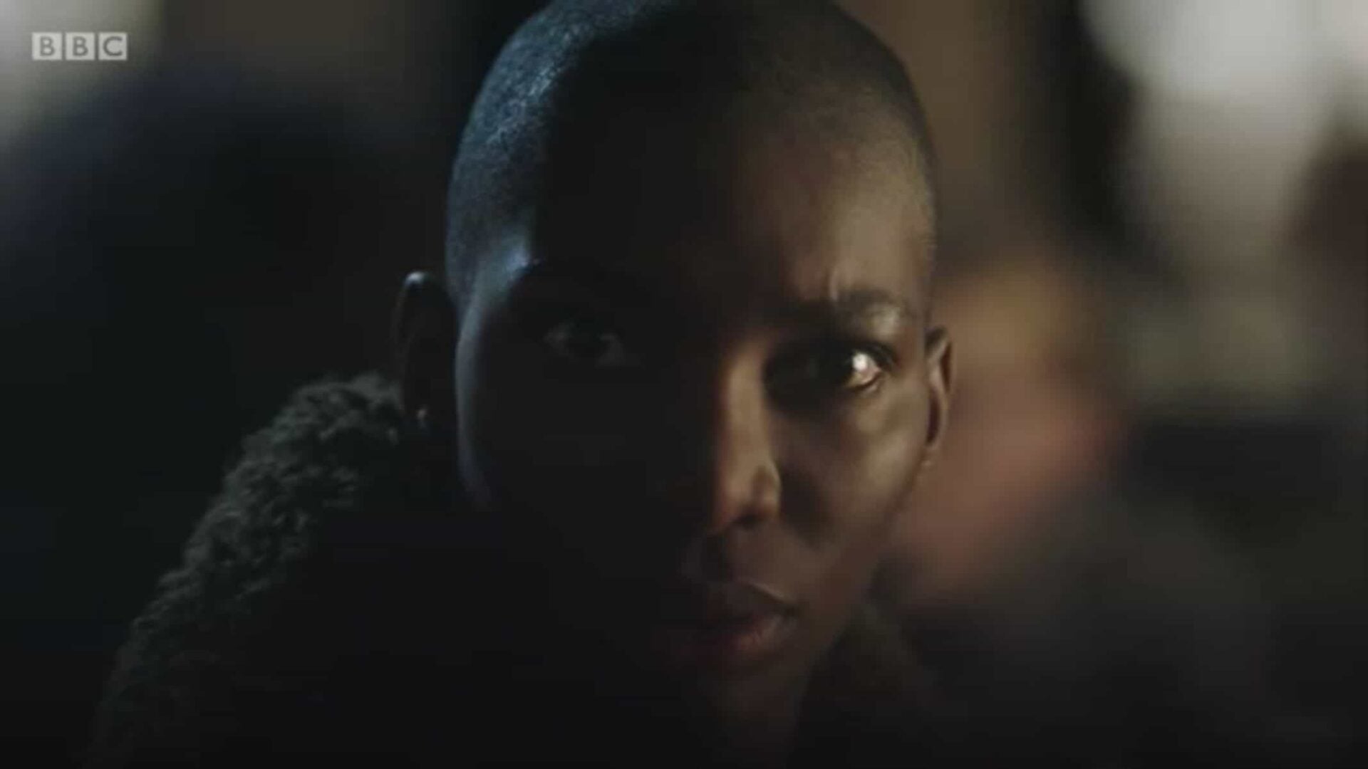 Arabella (Michaela Coel) recognizing her rapist and his accomplice.