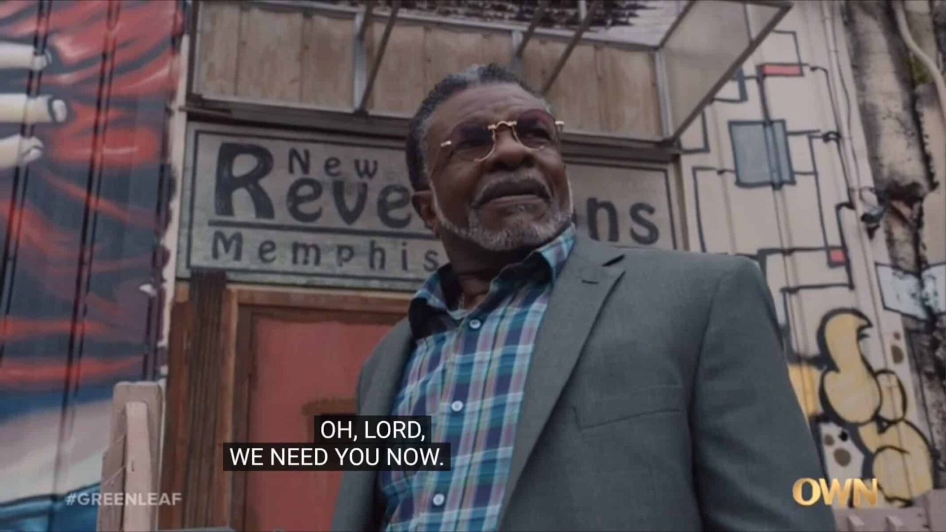 James (Keith David) going to Tara's church
