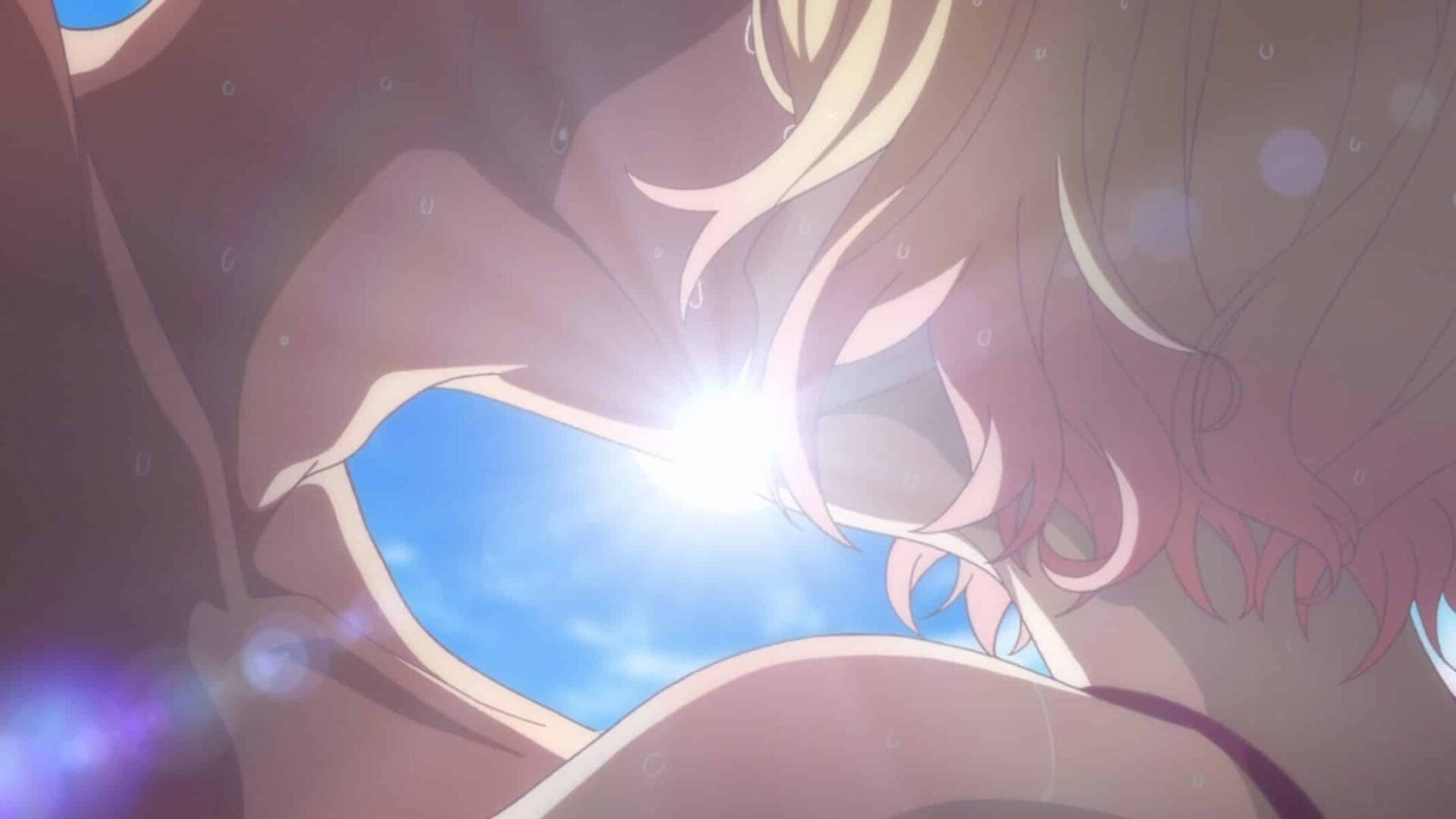 Kazuya and Mami kissing.