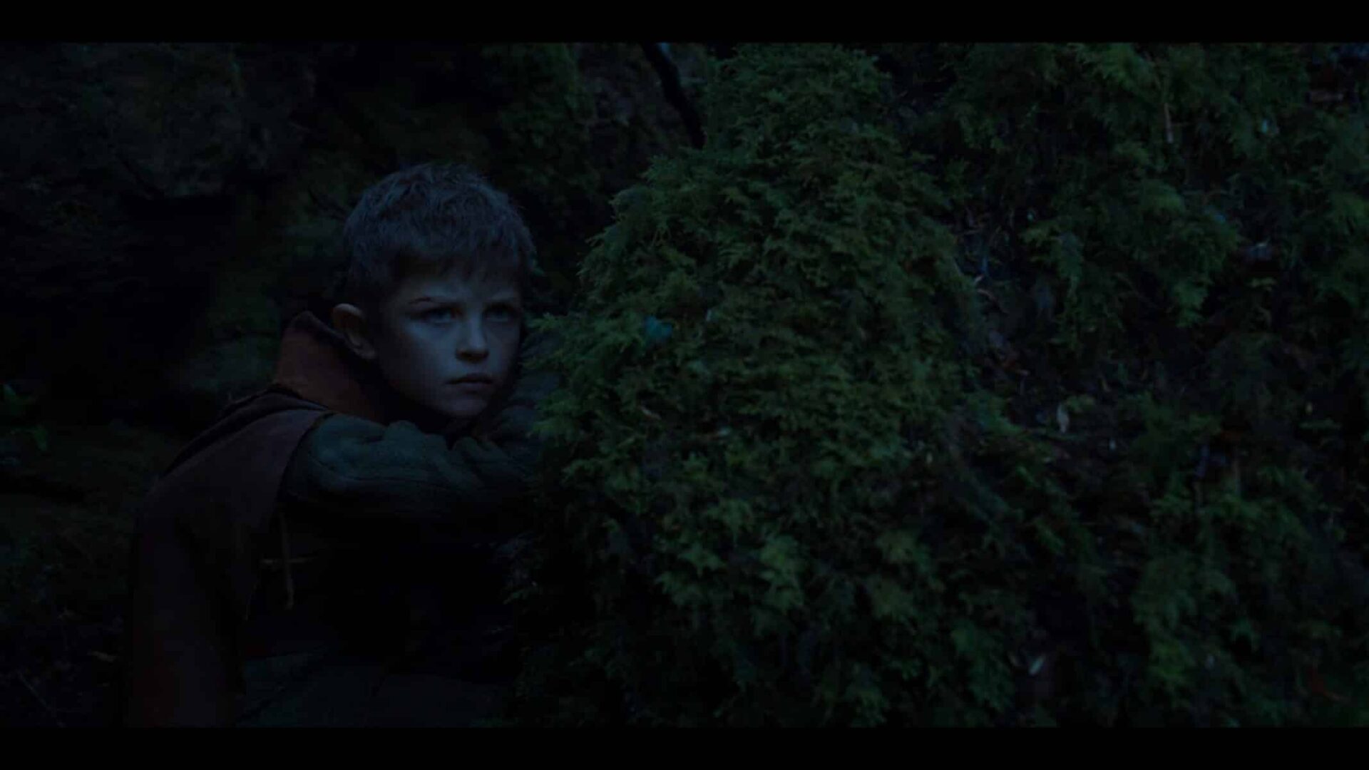 Squirrel (Billy Jenkins) hiding from violence.