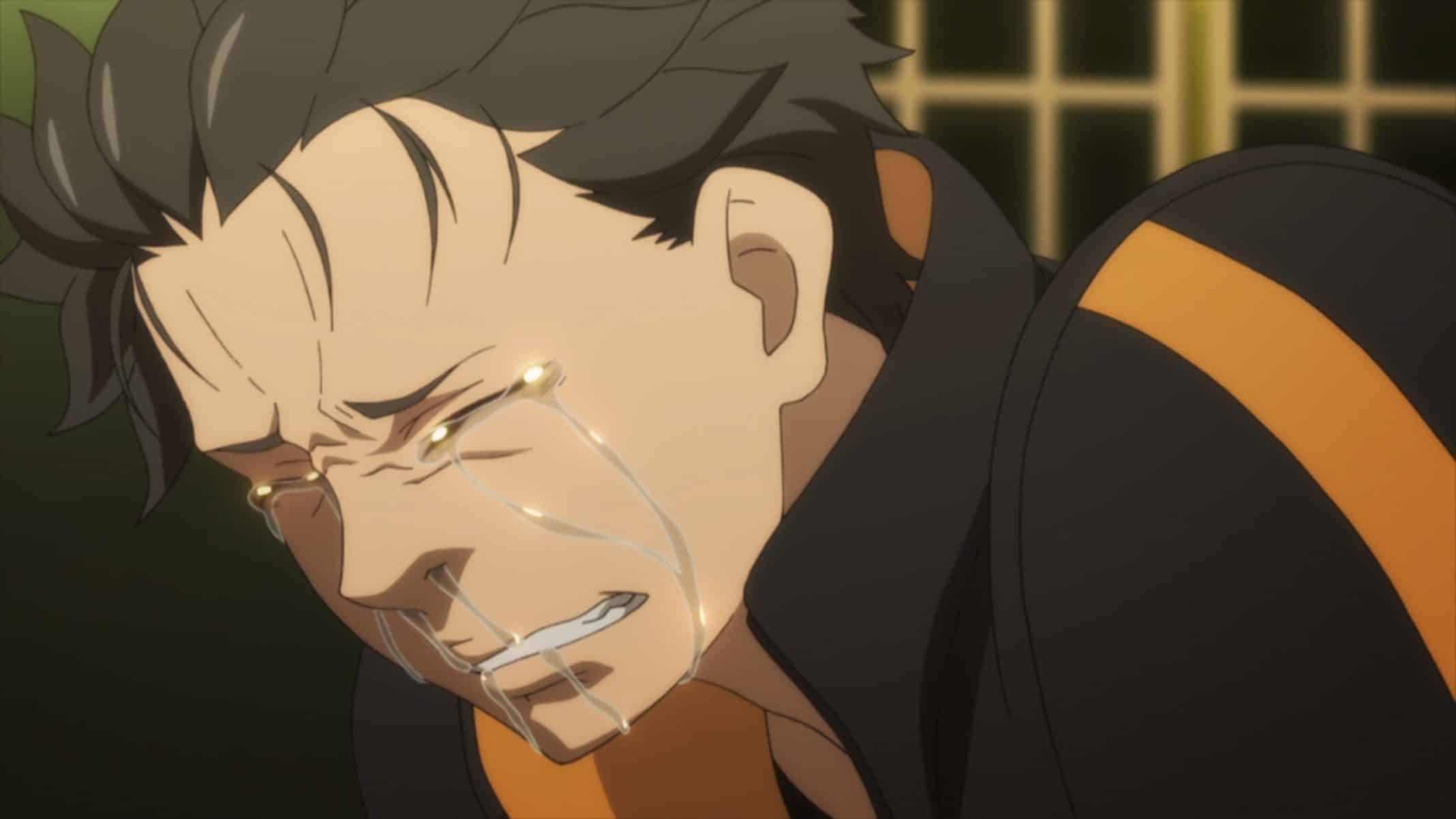 Subaru crying.