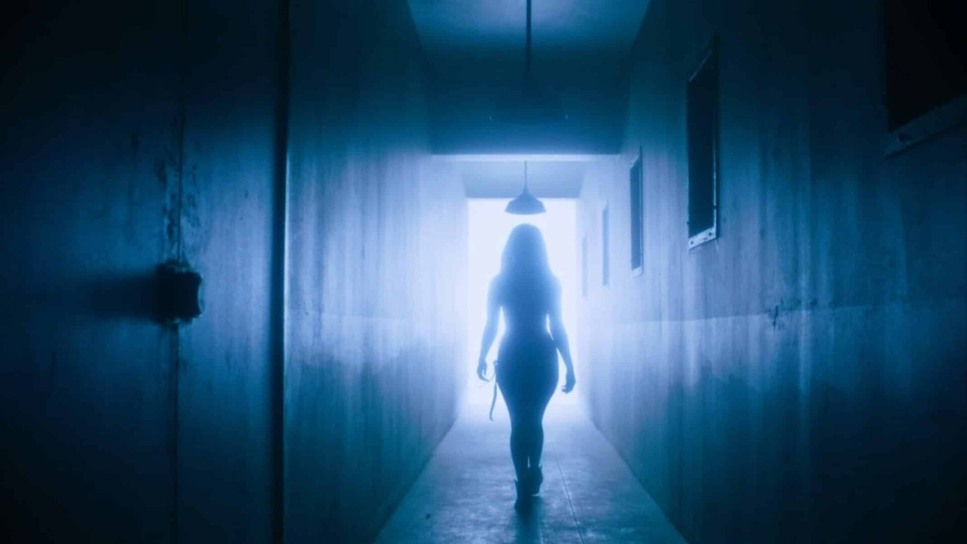 Mercedes walking out of holding.