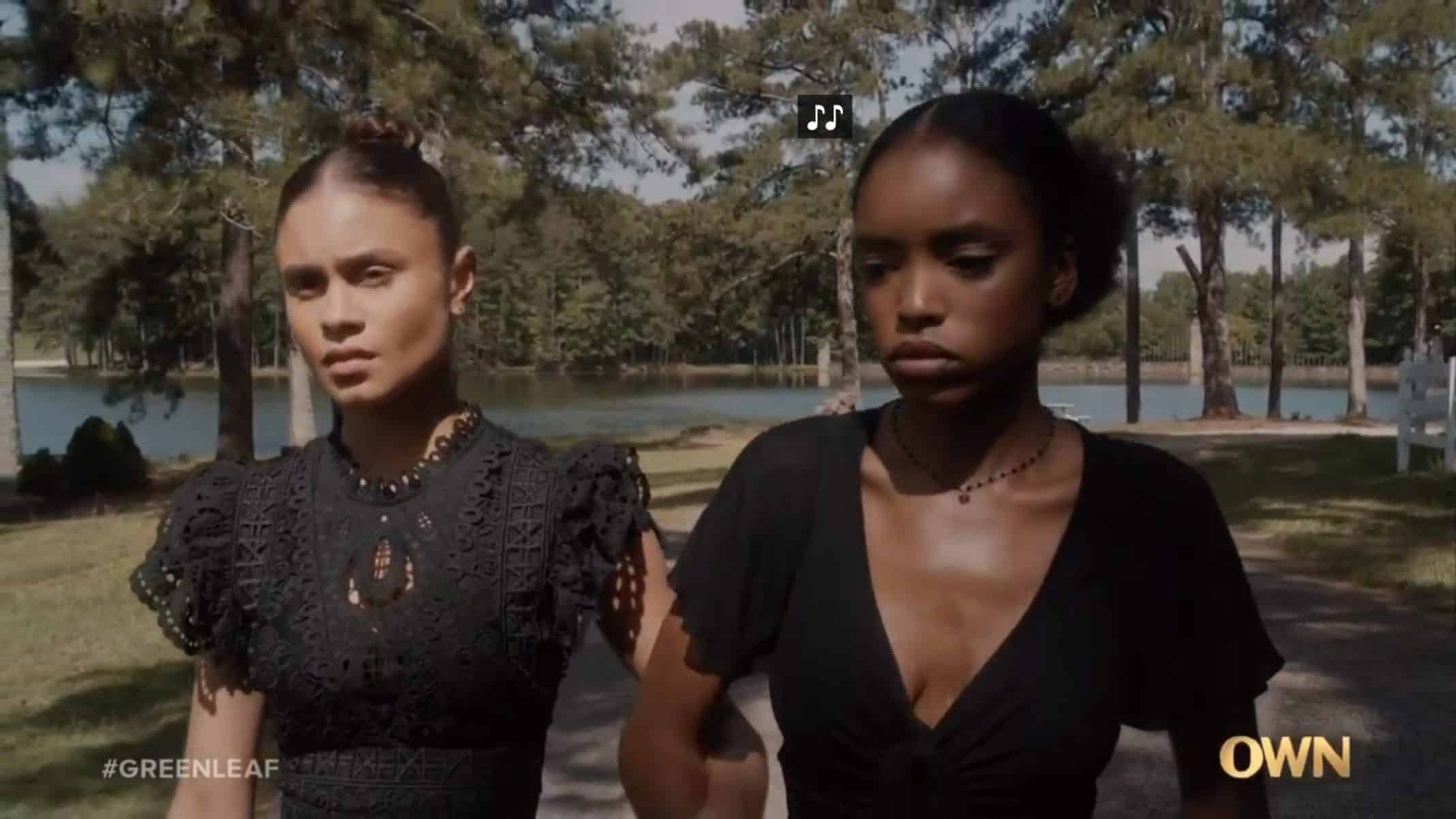 Sophia and Zora at James' funeral.