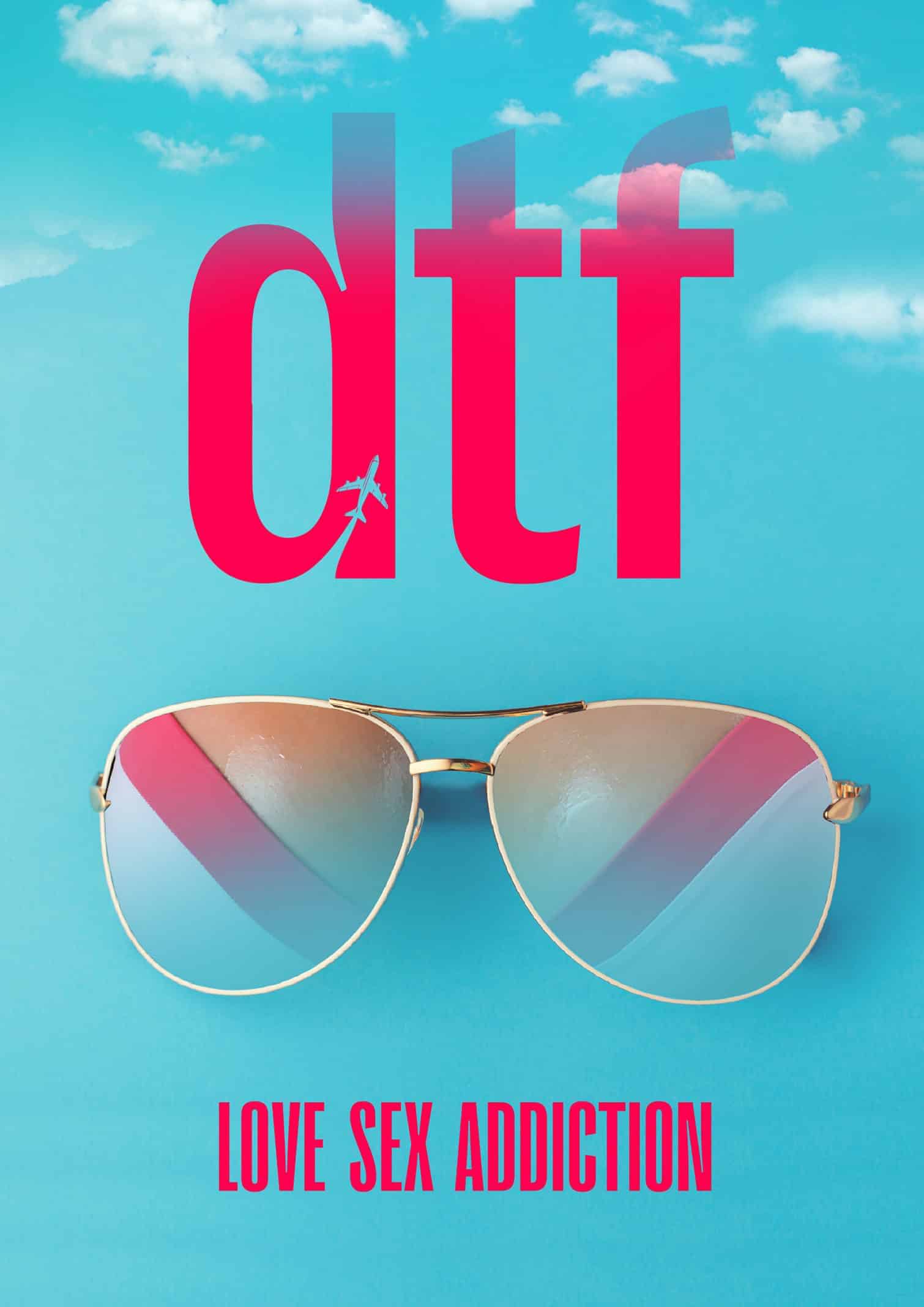 DTF Poster featuring aviator glasses.