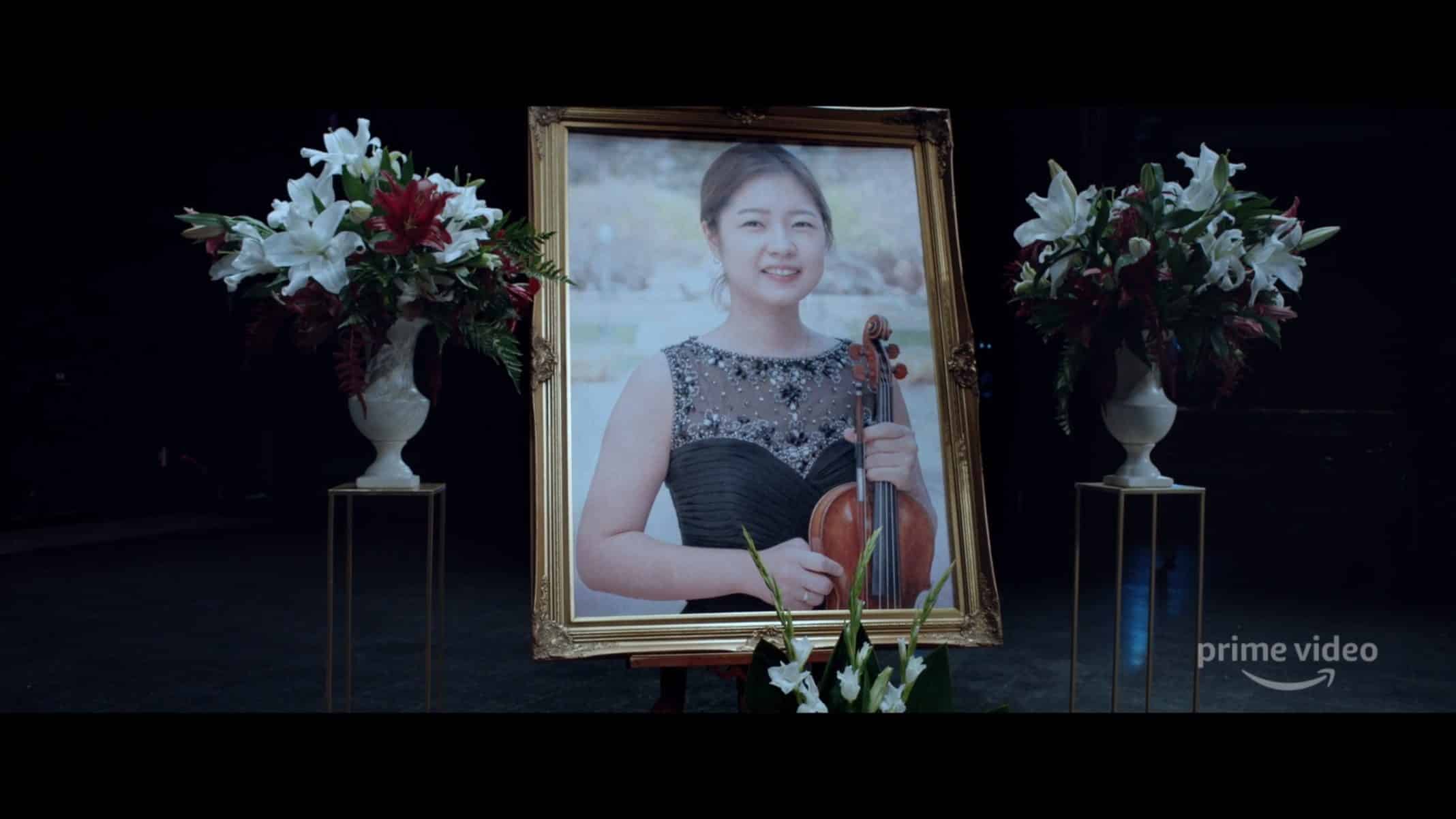 Moira's (Ji Eun Hwang) picture during her memorial