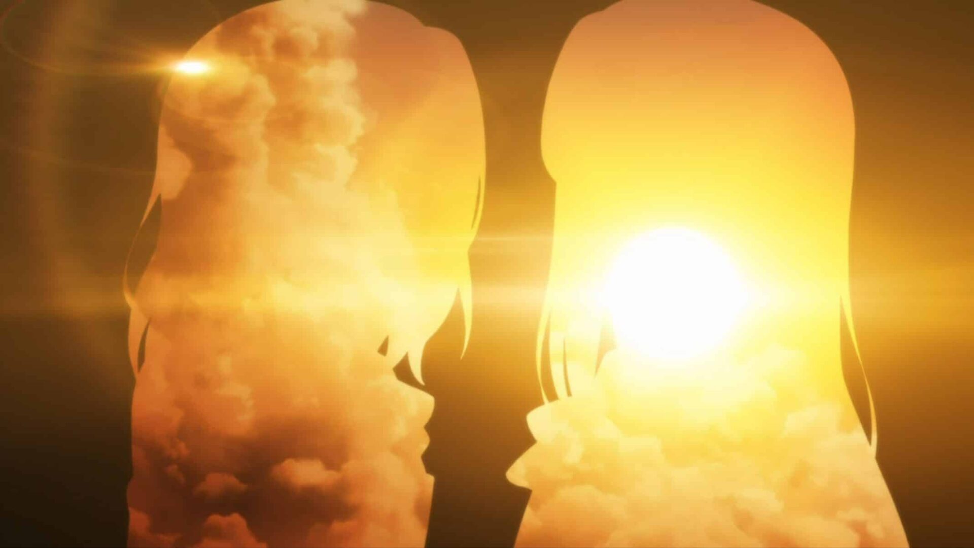 Adachi and Shimamura's silhouette.