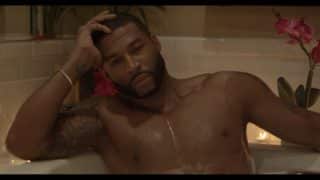 Andre (Robert Christopher Riley) with his shirt off, and in the tub.
