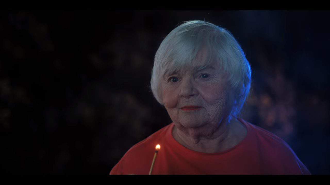 Hubie's Mom (June Squibb) ready to set people on fire.