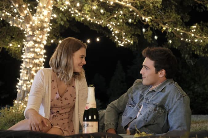 Sam (Tiera Skovbye) and Chris (Jacob Elordi) on their first date.