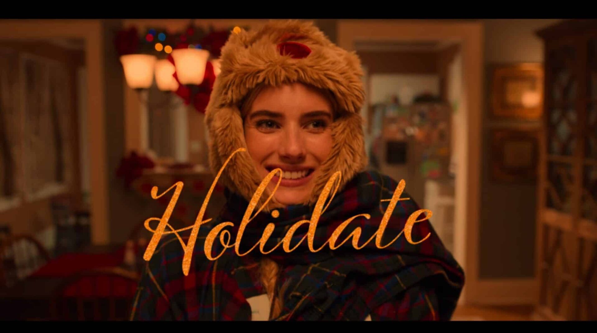 Title Card for Holidate (2020) featuring Emma Roberts