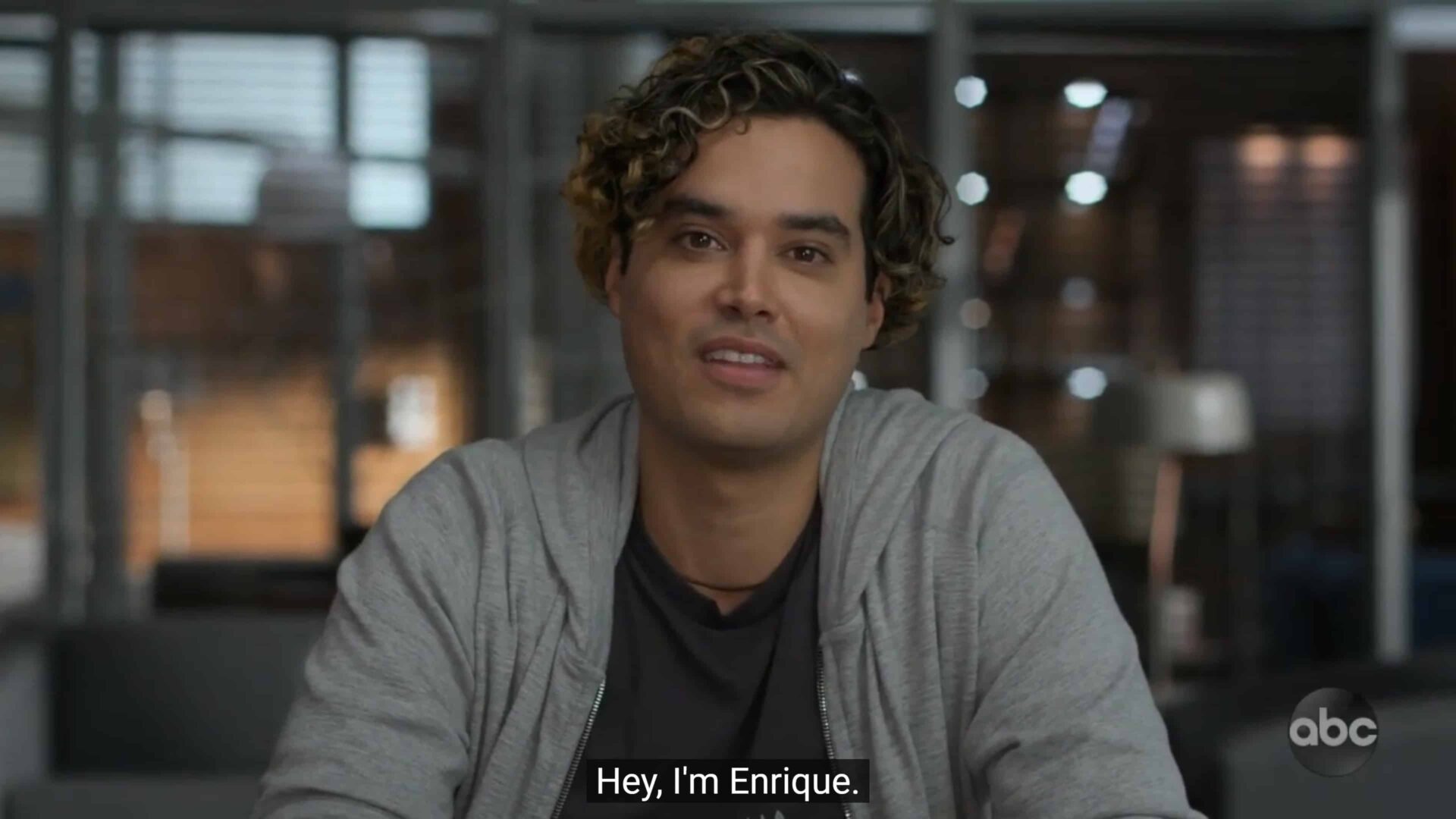 Enrique (Brian Marc) during his interview with Claire