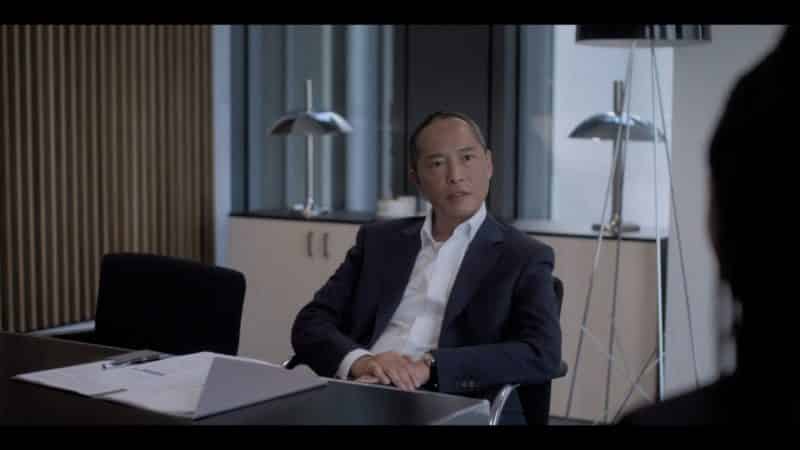 Eric (Ken Leung) interviewing Harper