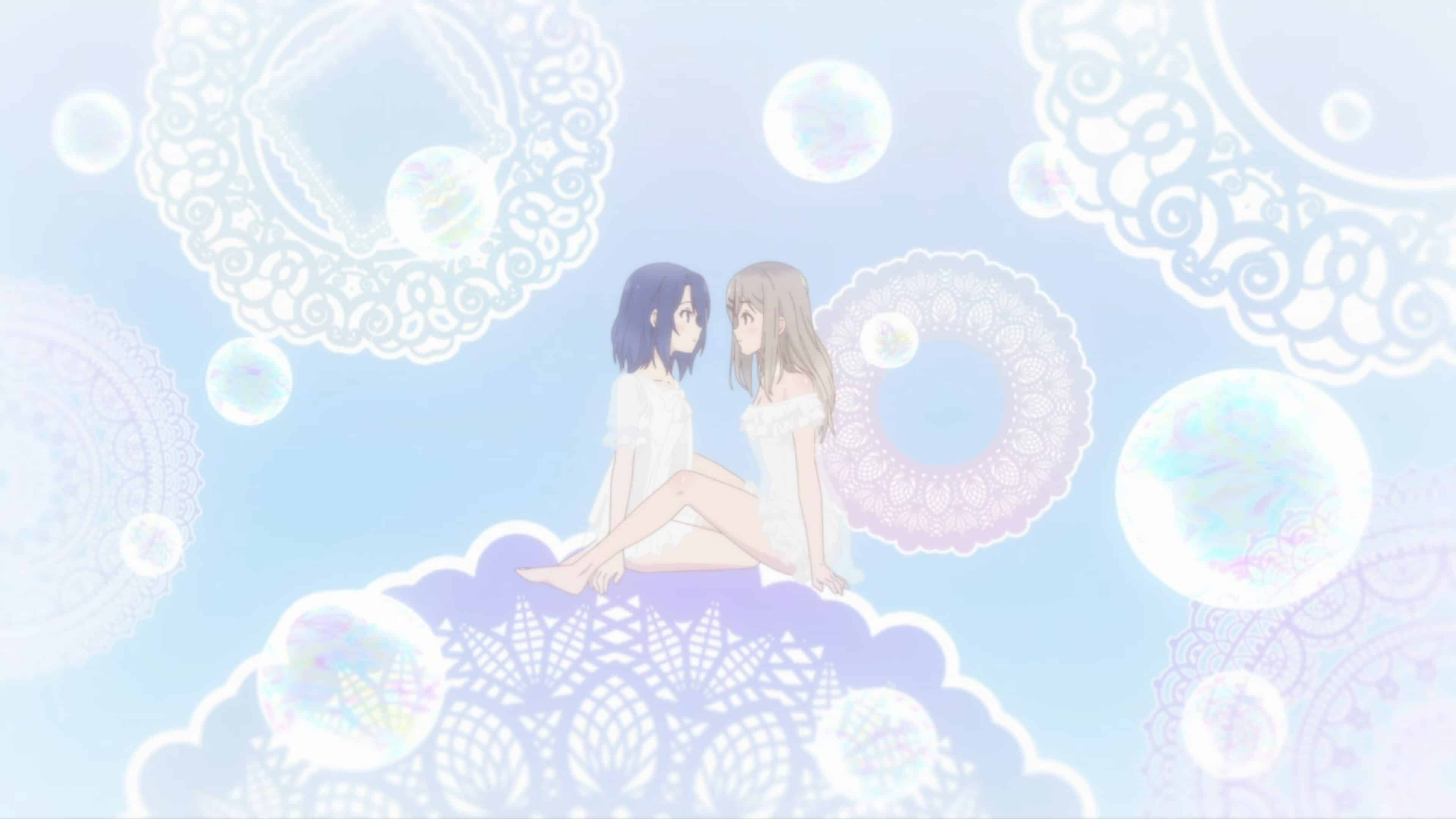 Adachi and Shimamura in a dream sequence