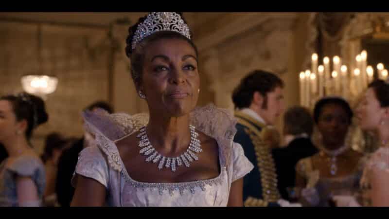 Lady Danbury (Adjoa Andoh) at a ball she is hosting