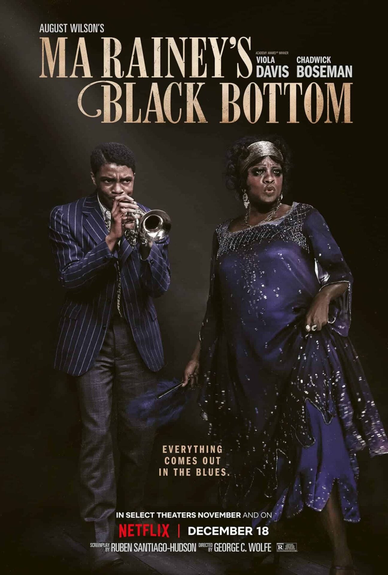 Levee (Chadwick Boseman) and Ma Rainey (Viola Davis) in Ma Rainey's Black Bottom