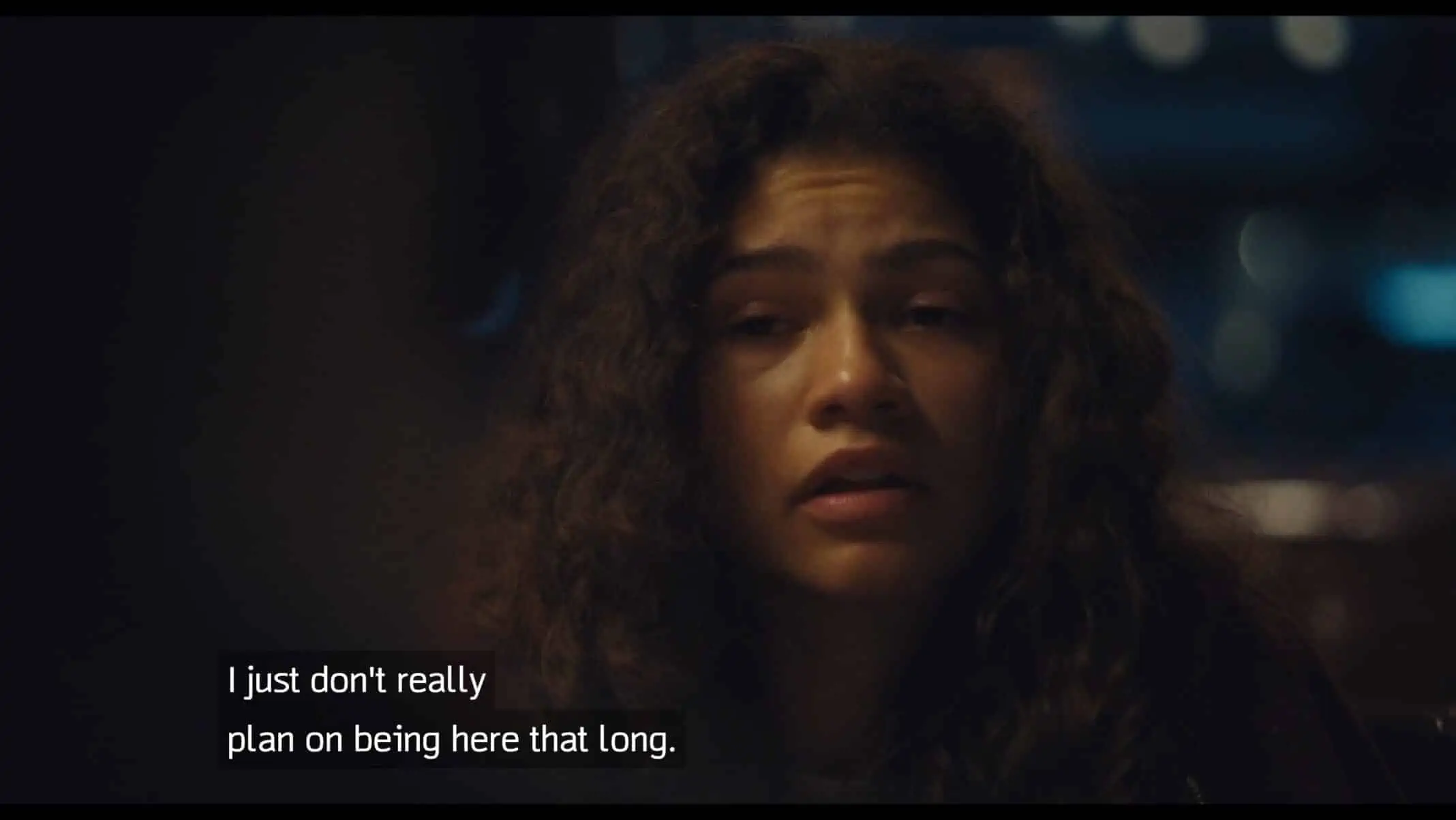 Rue talking about her suicidal thoughts.